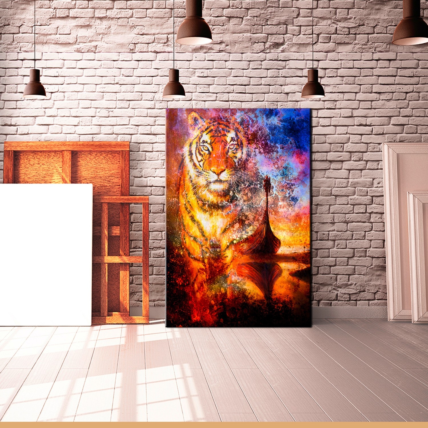 Kaplan Gondol-Tiger-Dekoratif Kanvas Tablolar - 2024 Trend Tablolar