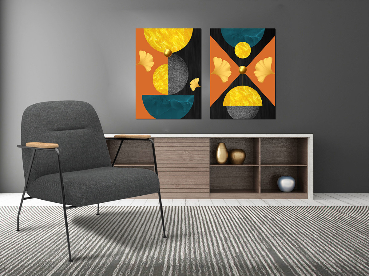 Geometrik Şekiller Minimalist Koleksiyon Tablolar