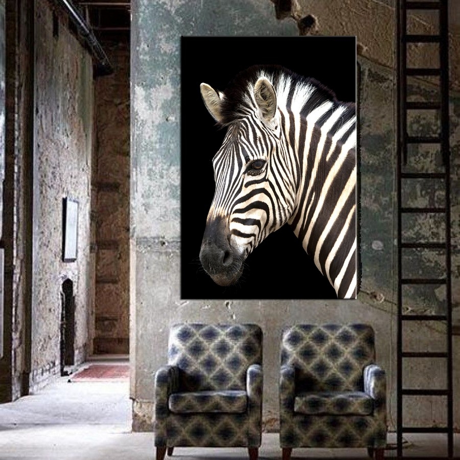 Zebra- Kanvas Tablo Dekoratif Tek Parça