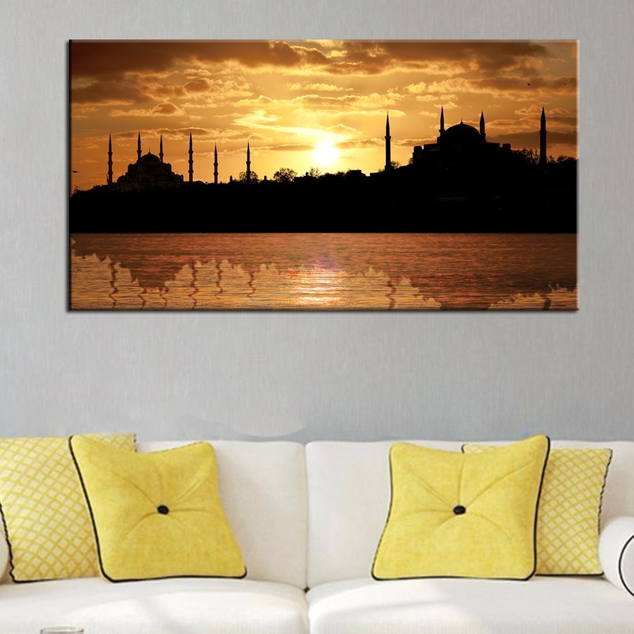 İstanbul Gün BatımıKanvas Tablo - Dekoratif Kanvas Tablolar