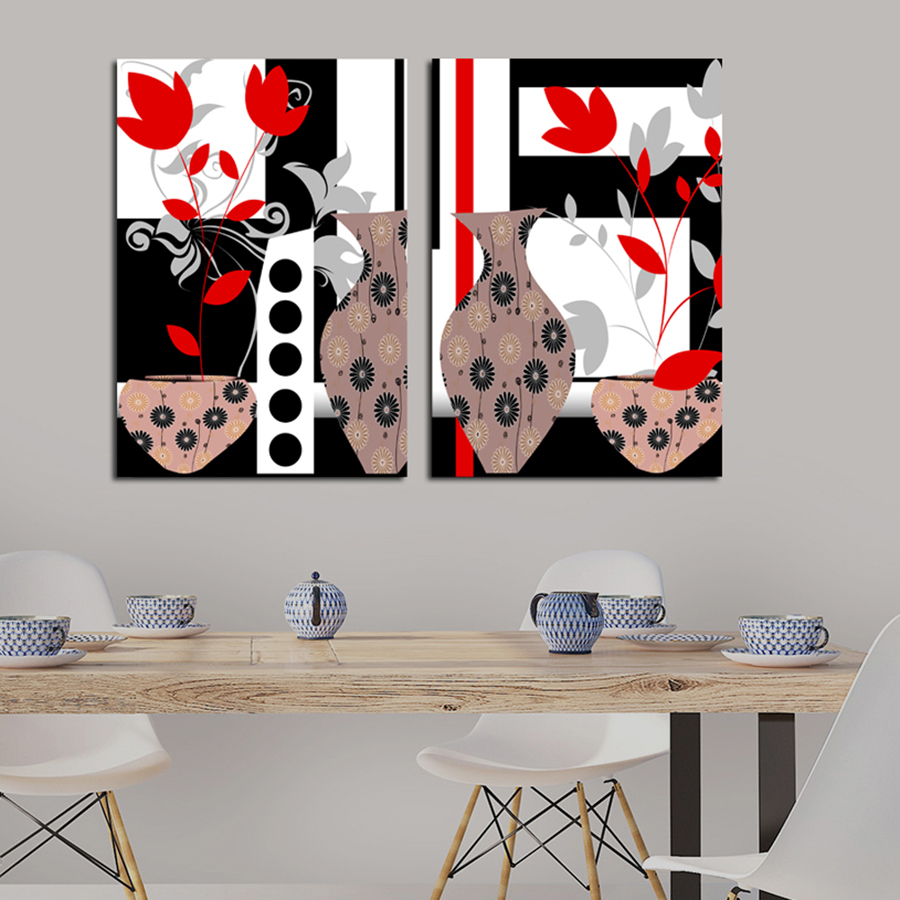 Dekoratif Vazolar-Geometrik Şekiller Minimalist Koleksiyon Tablolar