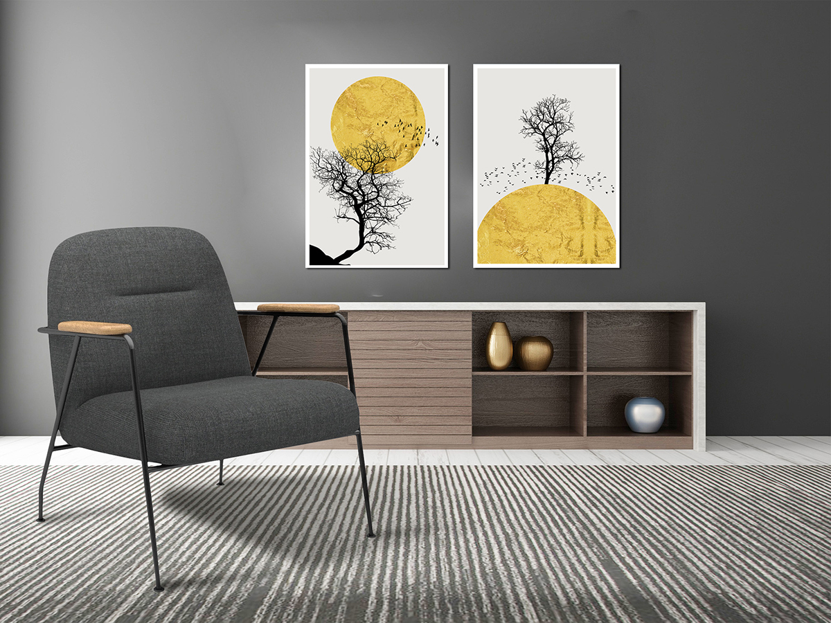 Geometrik Şekiller Minimalist Koleksiyon Tablolar