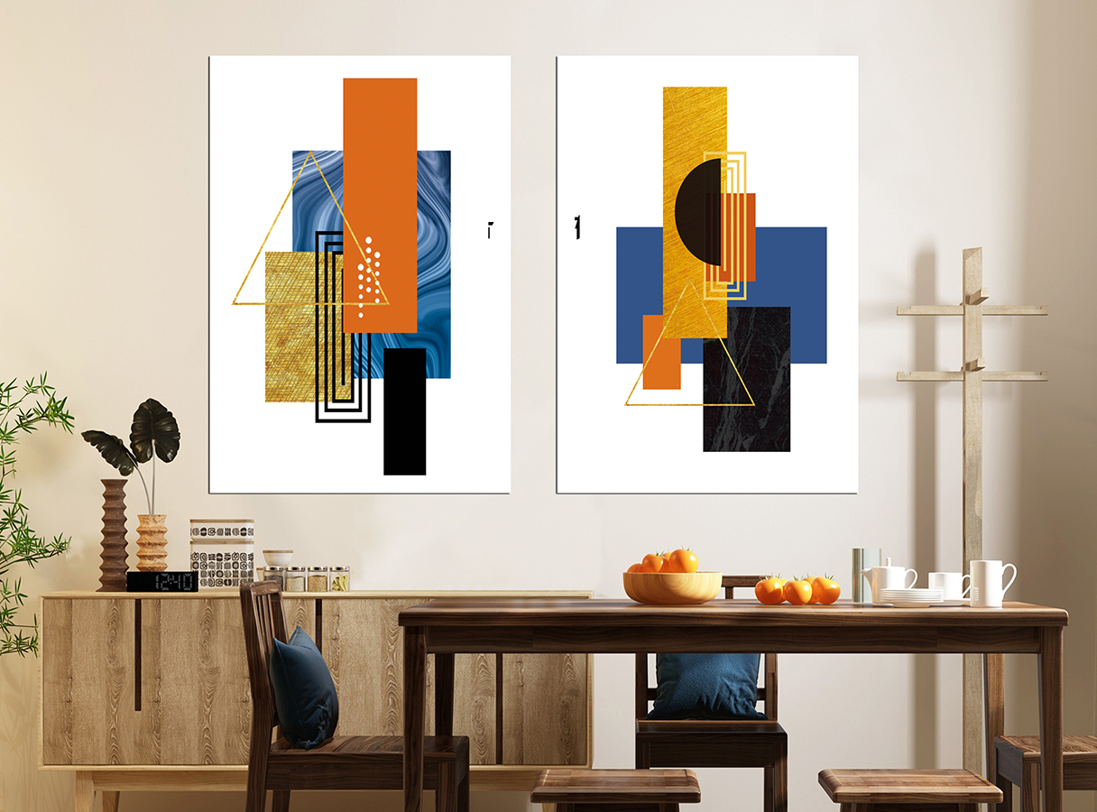 Geometrik Şekiller Minimalist Koleksiyon Tablolar