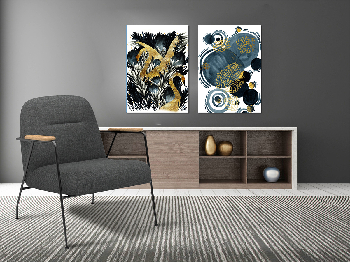Geometrik Şekiller Minimalist Koleksiyon Tablolar