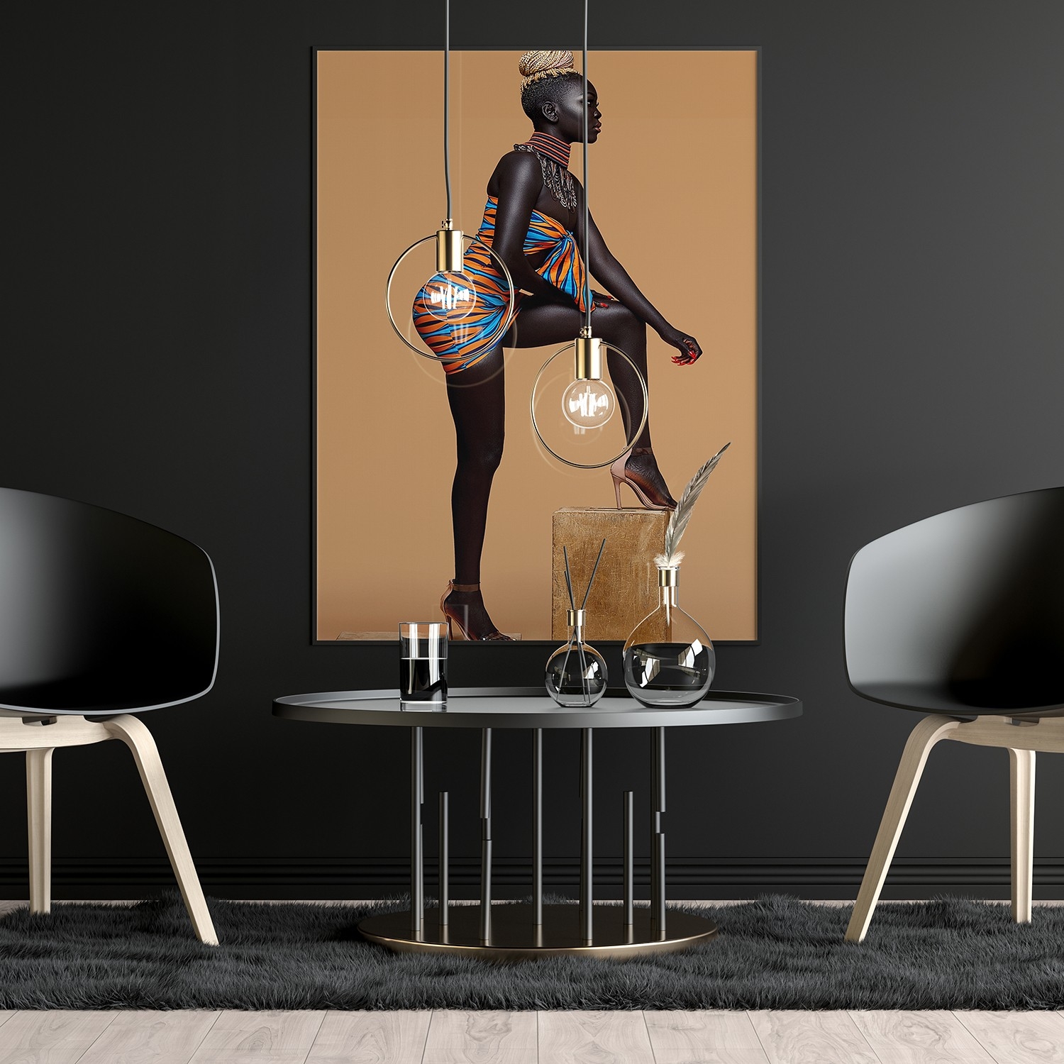 Afrikalı Modern Kadın Dekoratif Kanvas Tablolar - 2024 Trend Tablolar