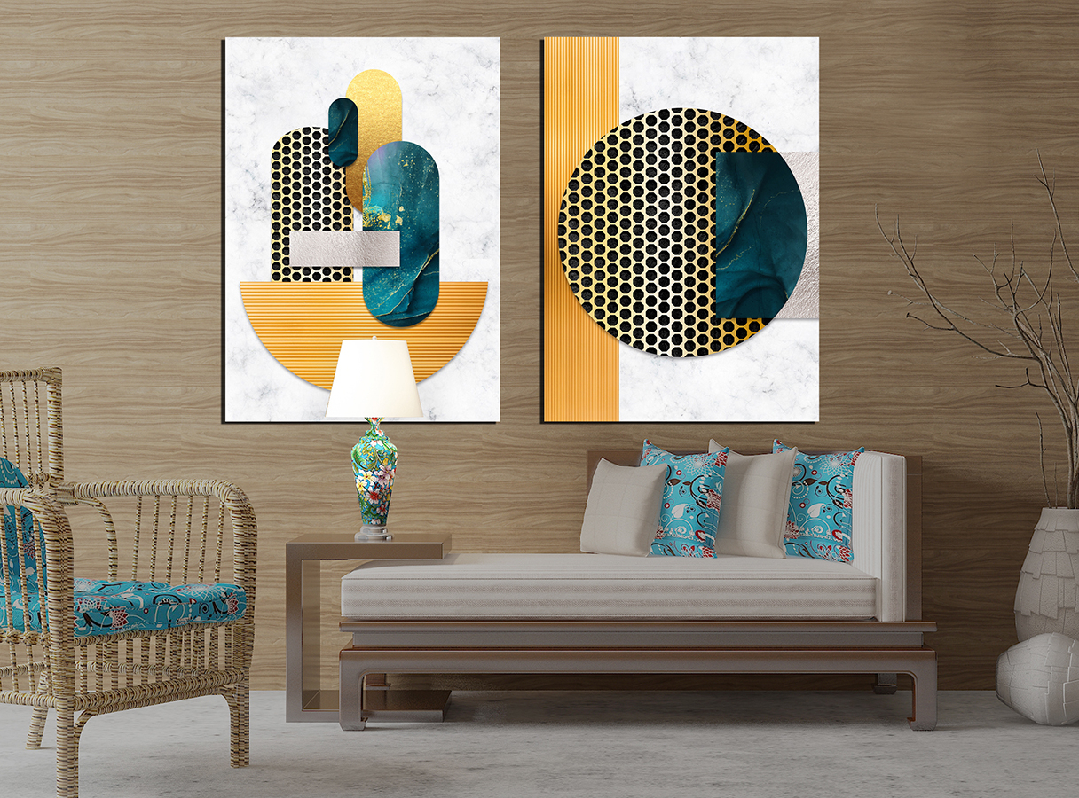 Geometrik Şekiller Minimalist Koleksiyon Tablolar