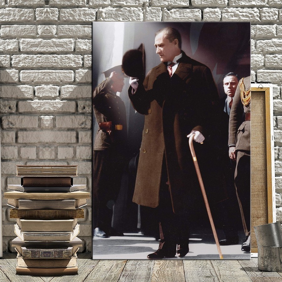 Tek Parça Atatürk Tablosu-Trend Tablolar Kanvas Tablo