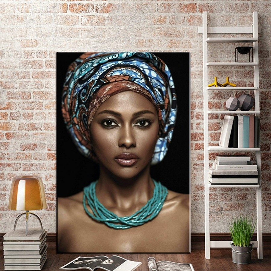 Afrika İnsan Figürlü Kanvas Tablo-Dekoratif Kanvas Tablo