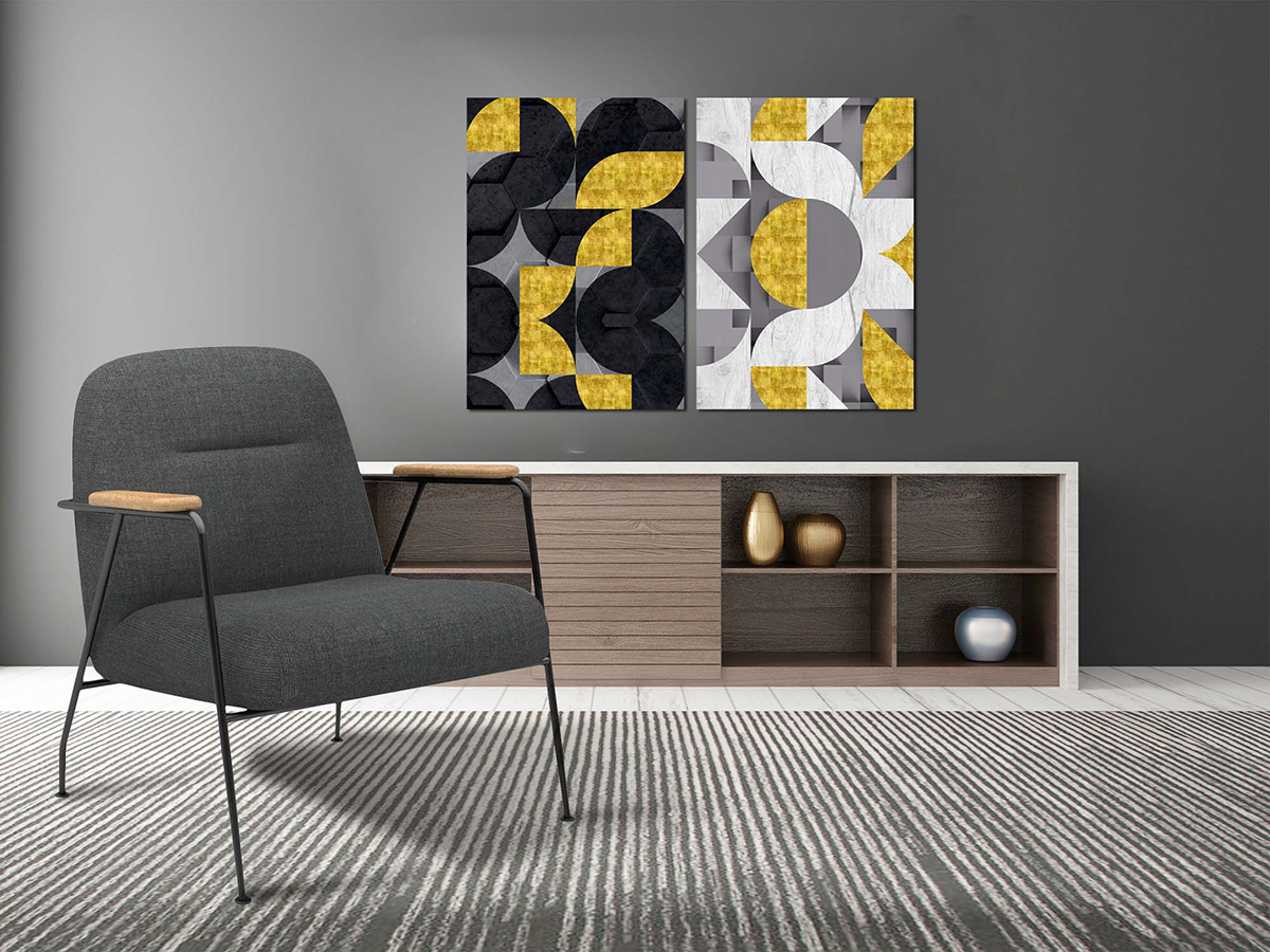 Geometrik Şekiller Minimalist Koleksiyon Tablolar