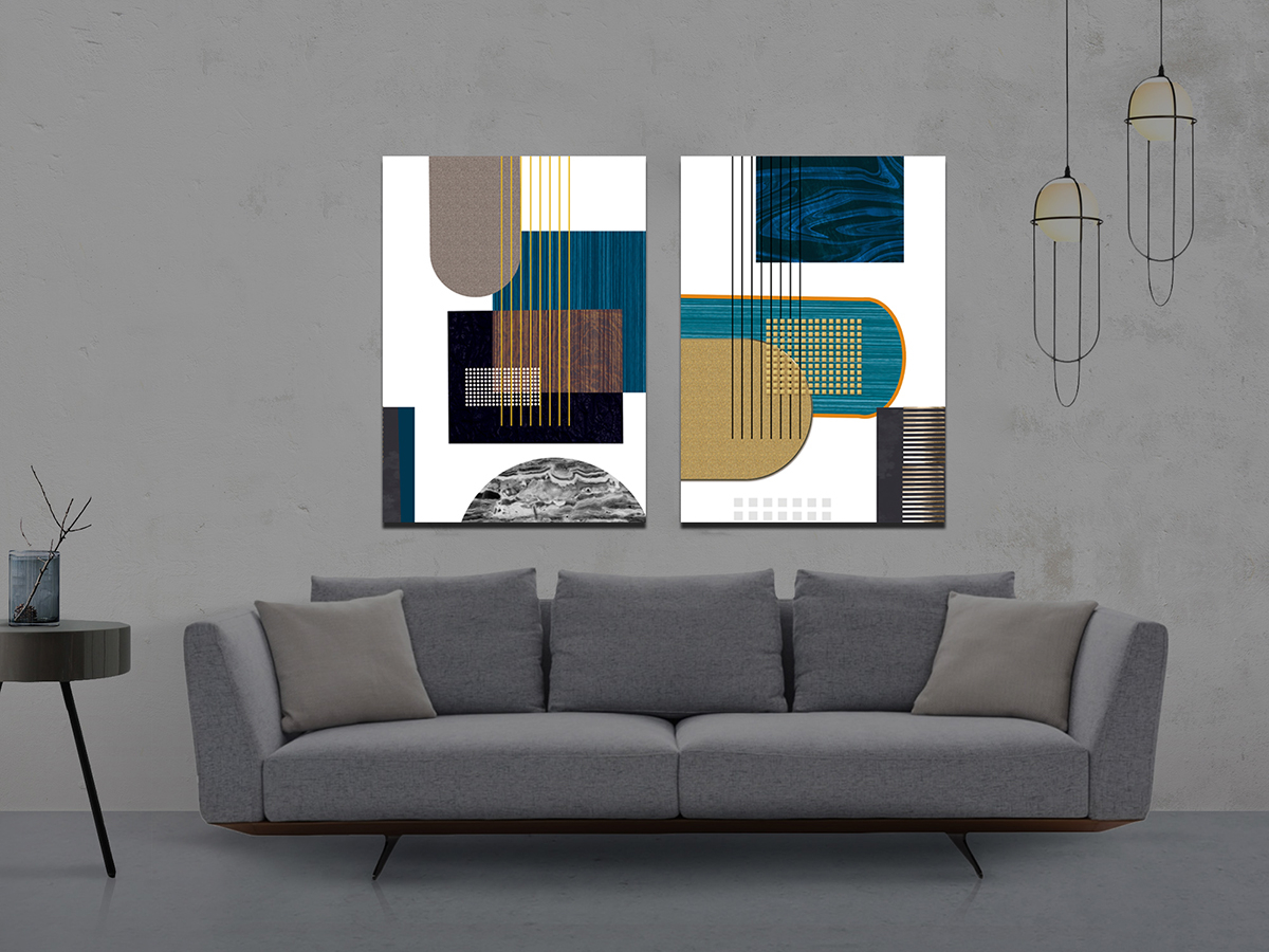 Geometrik Şekiller Minimalist Koleksiyon Tablolar