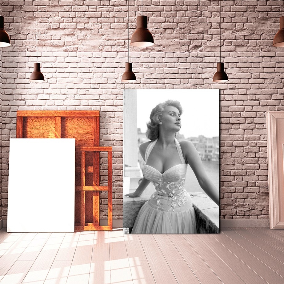 Sophia Loren Sahil Tablosu-Dekoratif Kanvas Tablolar - 2024 Trend Tablolar