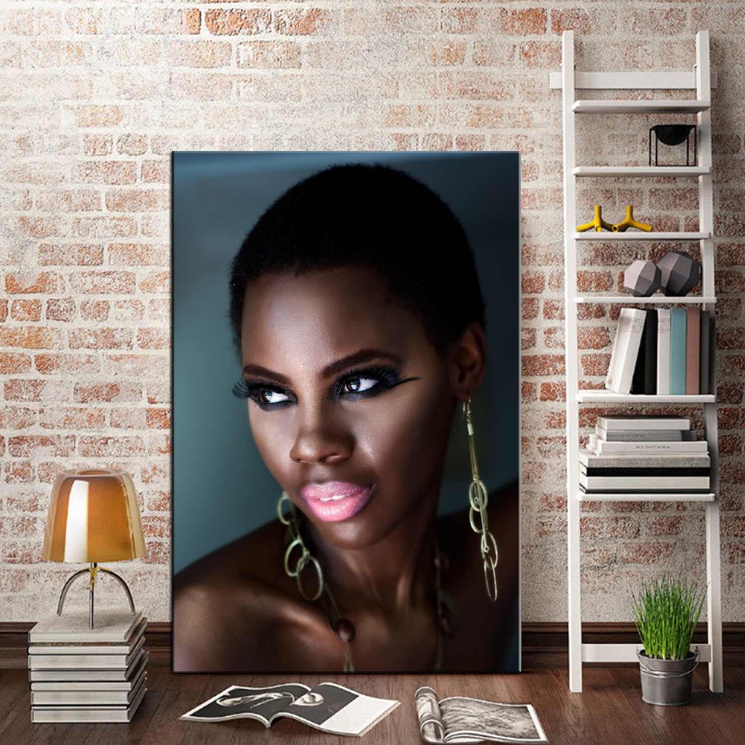 Afrikalı Modern Kadın Tablosu-Dekoratif Kanvas Tablolar - 2024 Trend Tablolar