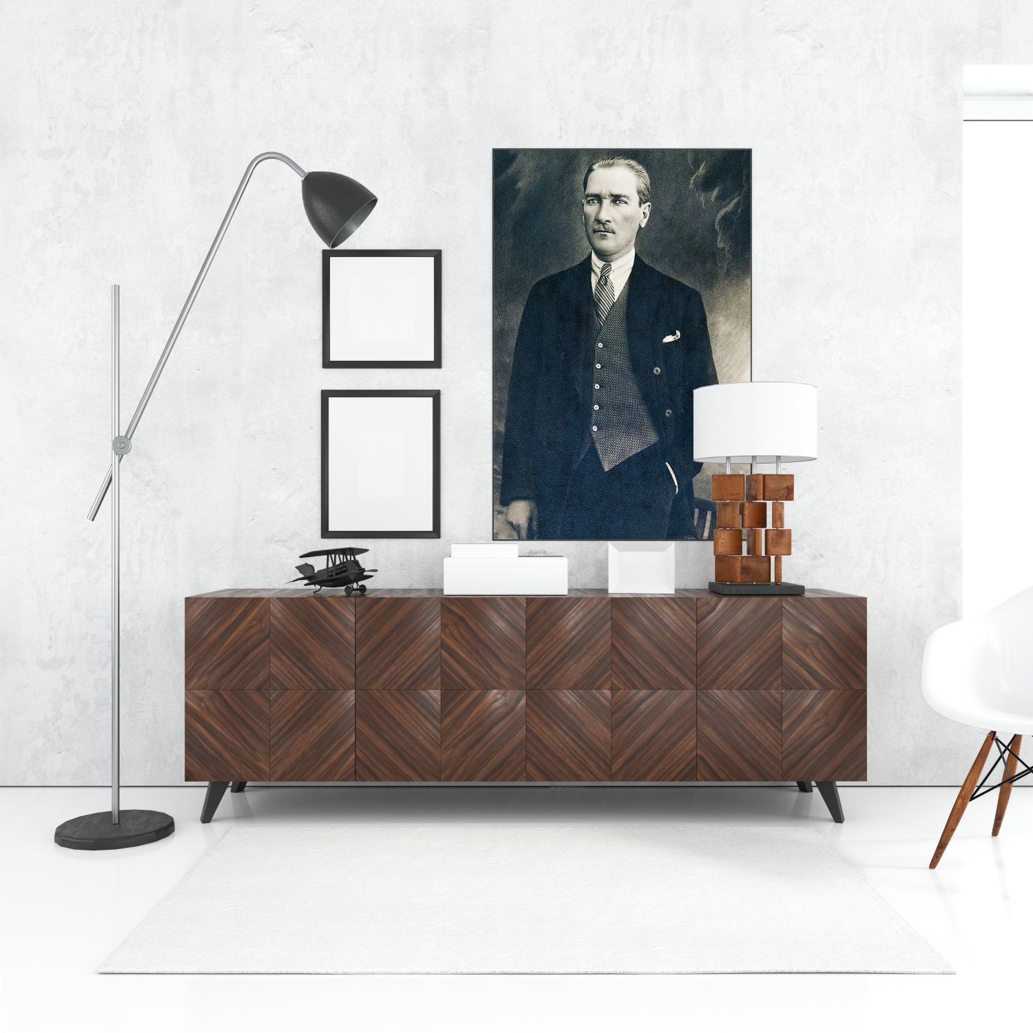 Takım Elbiseli Atatürk Tablosu- Kanvas Tablolar - 2024 Trend Tablolar