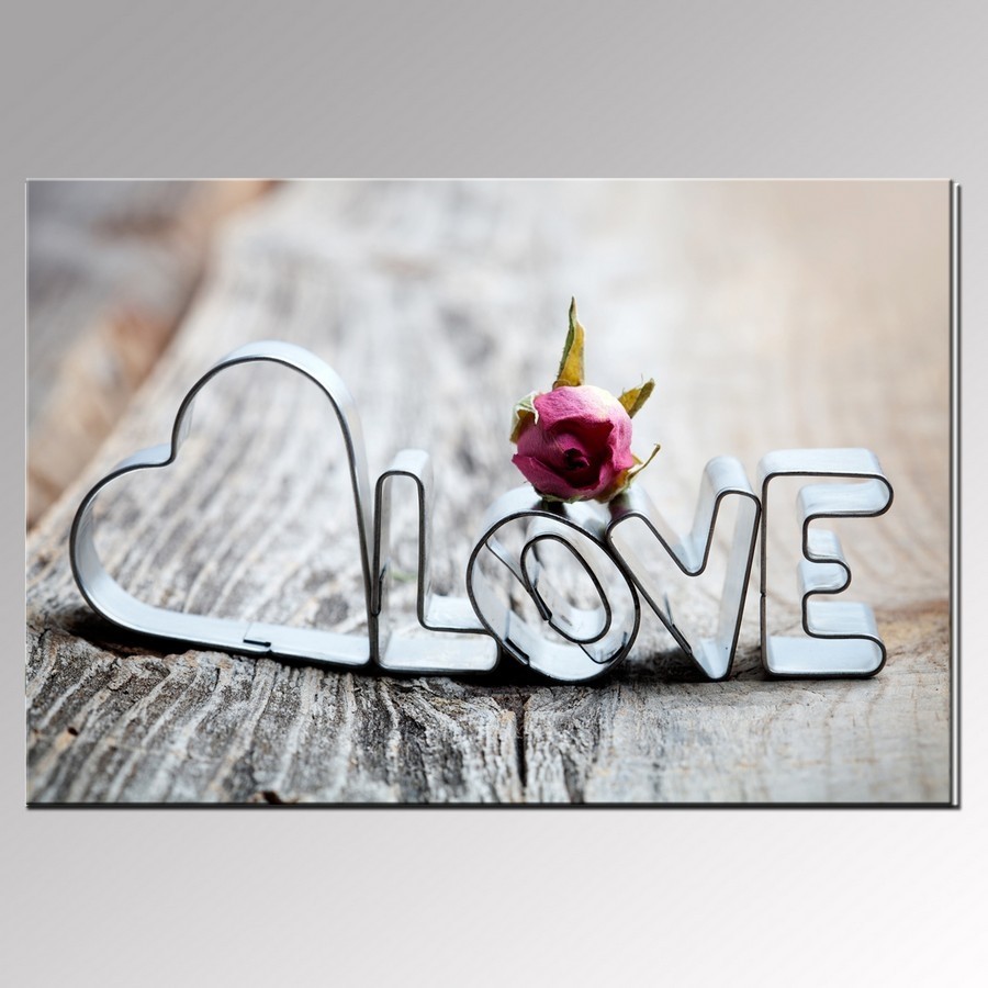 Love Tek Parça Romantik Kanvas Tablo - Trend Tablolar Kanvas Tablo