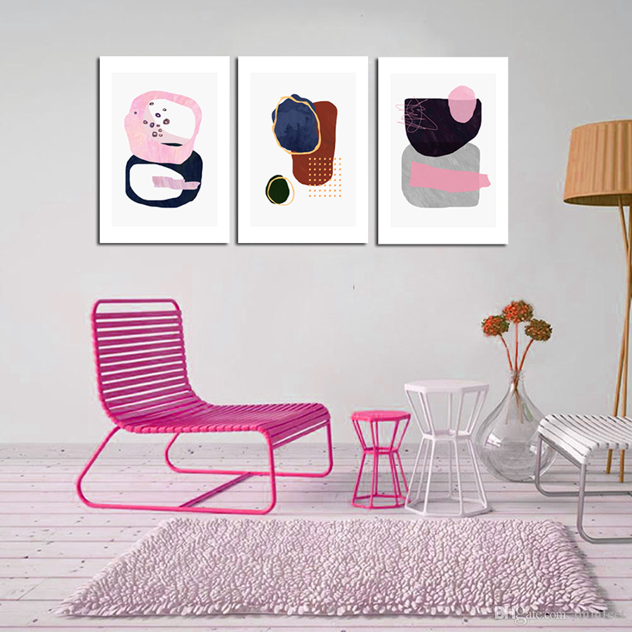 Soft Renkler-Geometrik Şekiller Minimalist Koleksiyon Tablolar