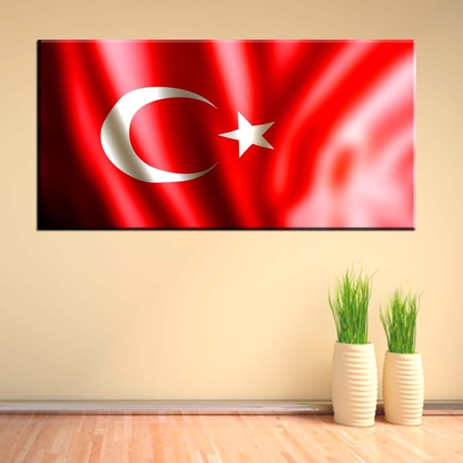 Türk Bayrağı-Kanvas Tablo - Dekoratif Kanvas Tablolar