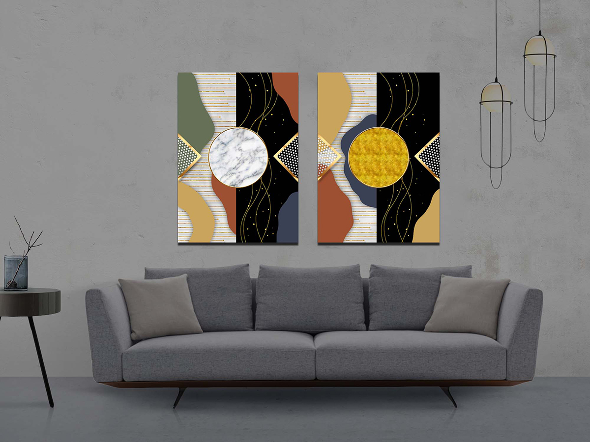 Geometrik Şekiller Minimalist Koleksiyon Tablolar