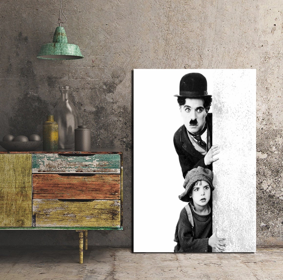 Charlie Chaplin-Dekoratif Kanvas Tablolar - 2024 Trend Tablolar