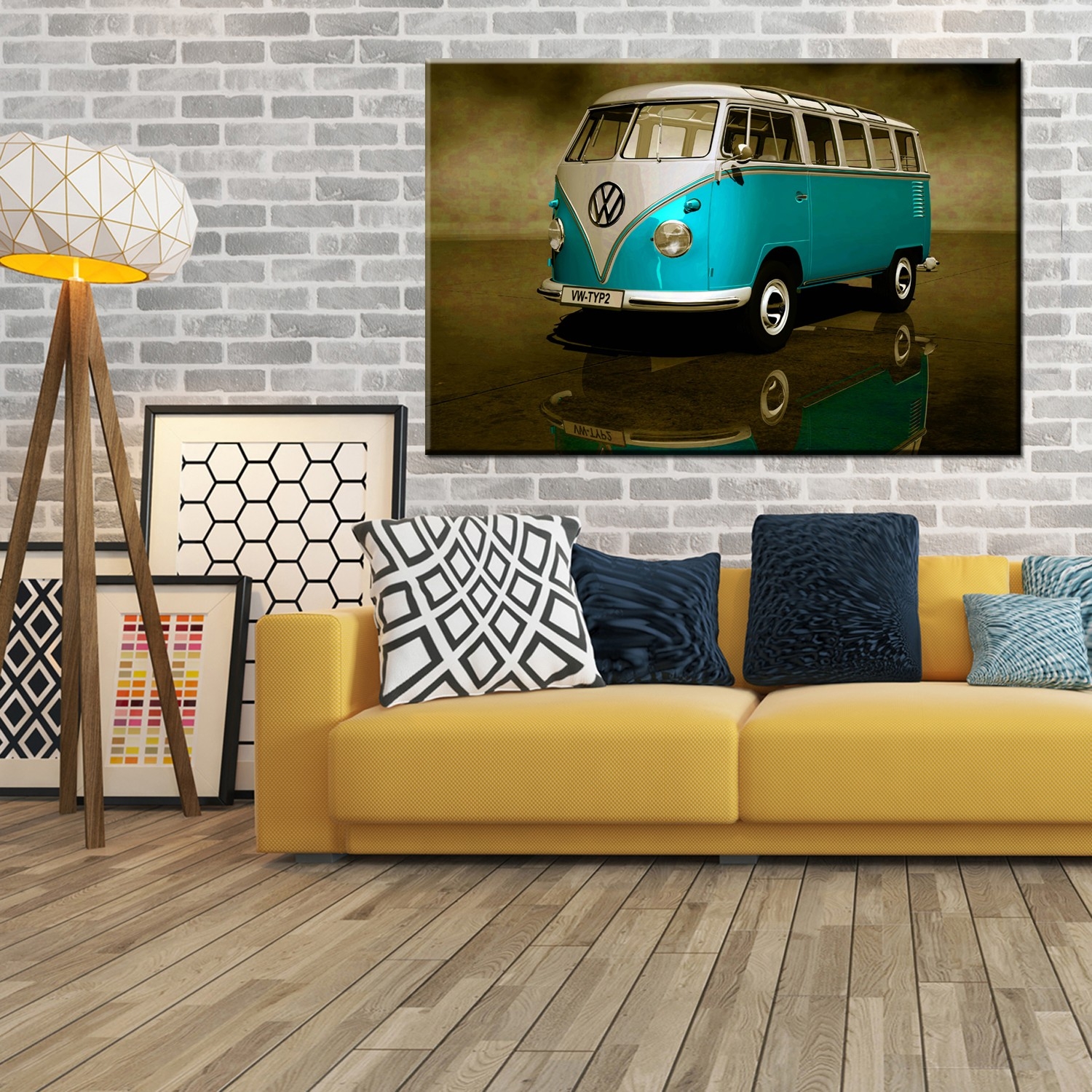 Volkswagen Minibüs Klasik -Dekoratif Kanvas Tablolar - 2024 Trend Tablolar