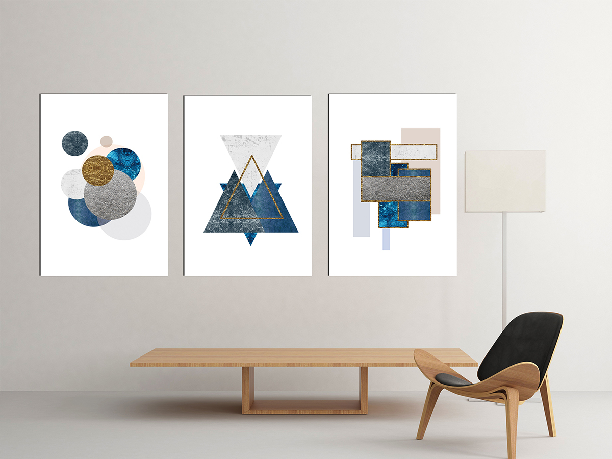 Abstract Soyut - Geometrik Şekiller Minimalist Koleksiyon Tablolar