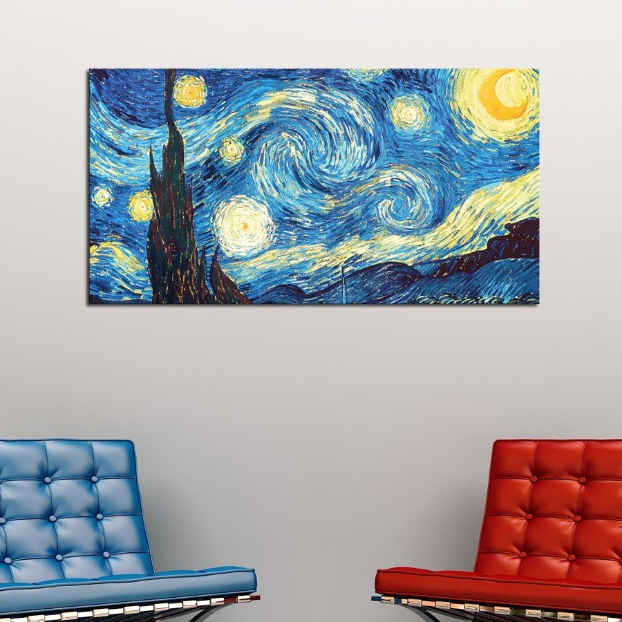 Yıldızlı Gece (The Starry Night) Kanvas Tablo - Dekoratif Kanvas Tablolar