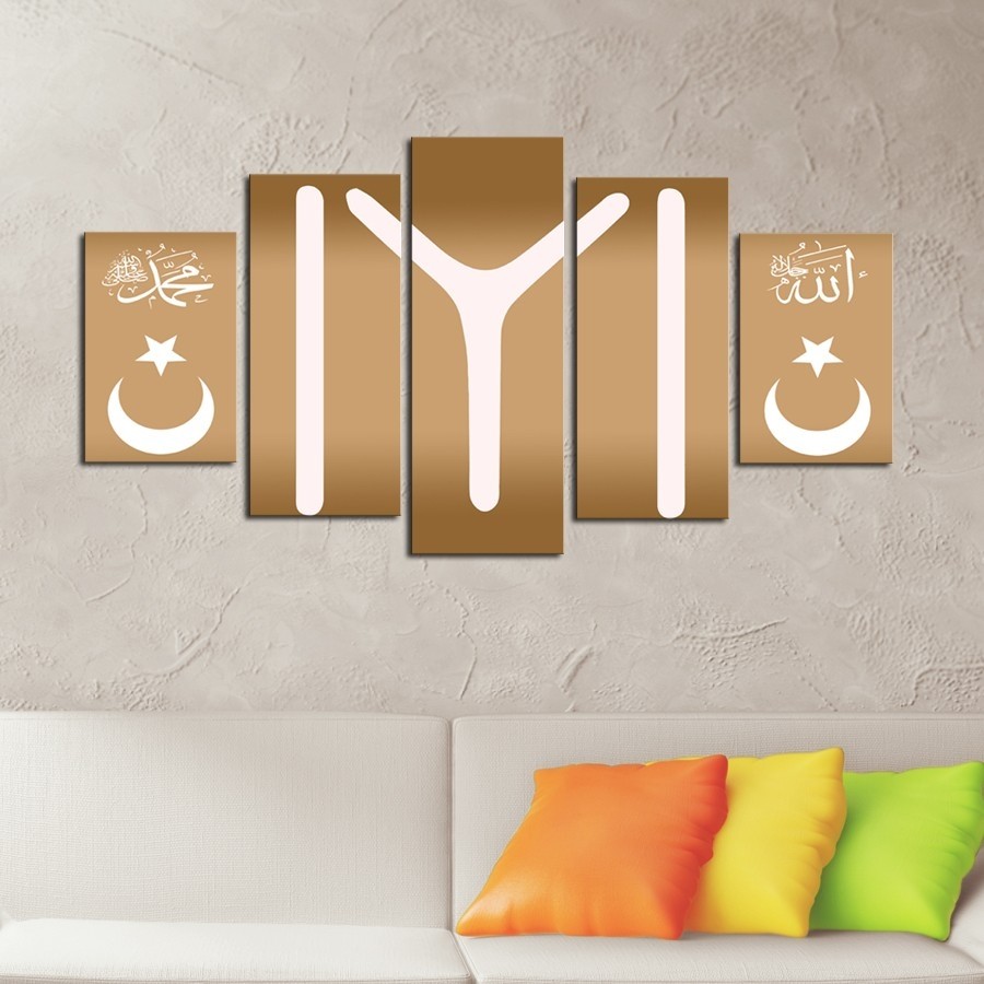 5 Parçalı Kanvas Kayı Tablosu