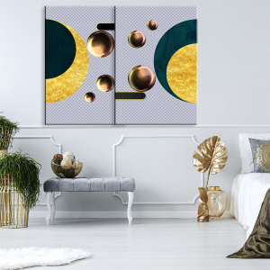 Altın Toplar-Geometrik Şekiller Minimalist Kolek..