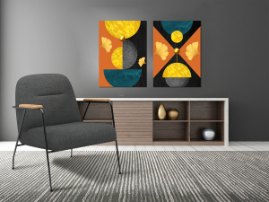 Geometrik Şekiller Minimalist Koleksiyon Tablola..