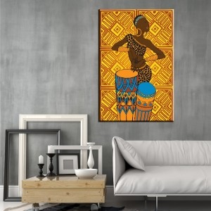 Afrikalı Kadın Kanvas Tablo