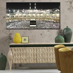 Kabe Gece Görünümü-Kanvas Tablo - Dekoratif Kanv..