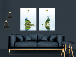 Yeşil Concept-Geometrik Şekiller Minimalist Kole..