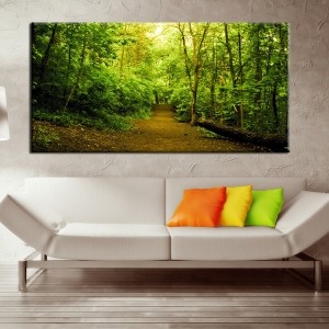 Orman Patika Yol Manzara-Kanvas Tablo - Dekorati..