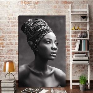 Afrikalı Makyajlı Dekoratif Kanvas Tablo-Dekorat..