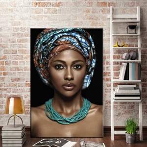 Afrikalı Kadın Tablosu-Yöresel Takılar-Dekoratif..