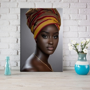 Afrika İnsan Figürlü Kanvas Tablo-Dekoratif Kanv..