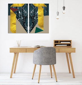 Soyut Şekiller-Geometrik Şekiller Minimalist Kol..