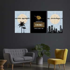 Şehir Kuşlar-Geometrik Şekiller Minimalist Kolek..