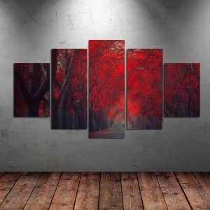 5 Parçalı Dekoratif Manzara Tablosu