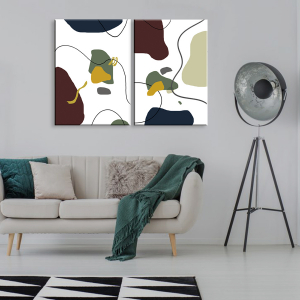 Soyut Şekiller-Geometrik Şekiller Minimalist Kol..