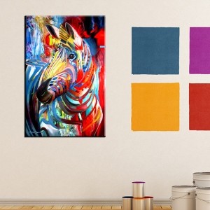 Graffiti Zebra Tasarımlı Kanvas Tablo