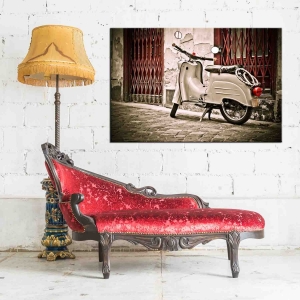 Vespa Motor Kanvas Tablo- Kanvas Tablolar - 2024..