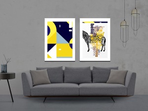 Zebra Concept Tablo-Geometrik Şekiller Minimalis..