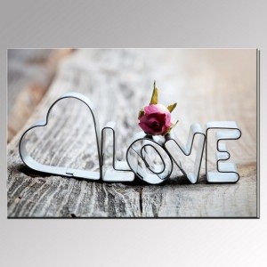 Love Tek Parça Romantik Kanvas Tablo - Trend Tab..