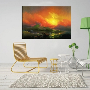 Gün Batımı Ayvazovski Kanvas Tablo Dekoratif Tek..