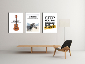 Geometrik Şekiller-Gitar Zebra- Minimalist Kolek..