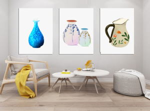 Dekoratif Vazolar-Geometrik Şekiller Minimalist ..