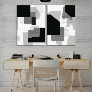 Gri Siyah Concept-Geometrik Şekiller Minimalist ..