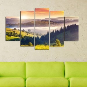 5 Parçalı Dekoratif Manzara Tablosu