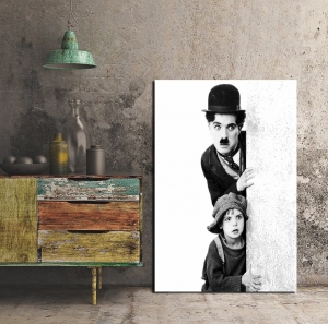 Charlie Chaplin-Dekoratif Kanvas Tablolar - 2024..