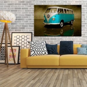 Volkswagen Minibüs Klasik -Dekoratif Kanvas Tabl..